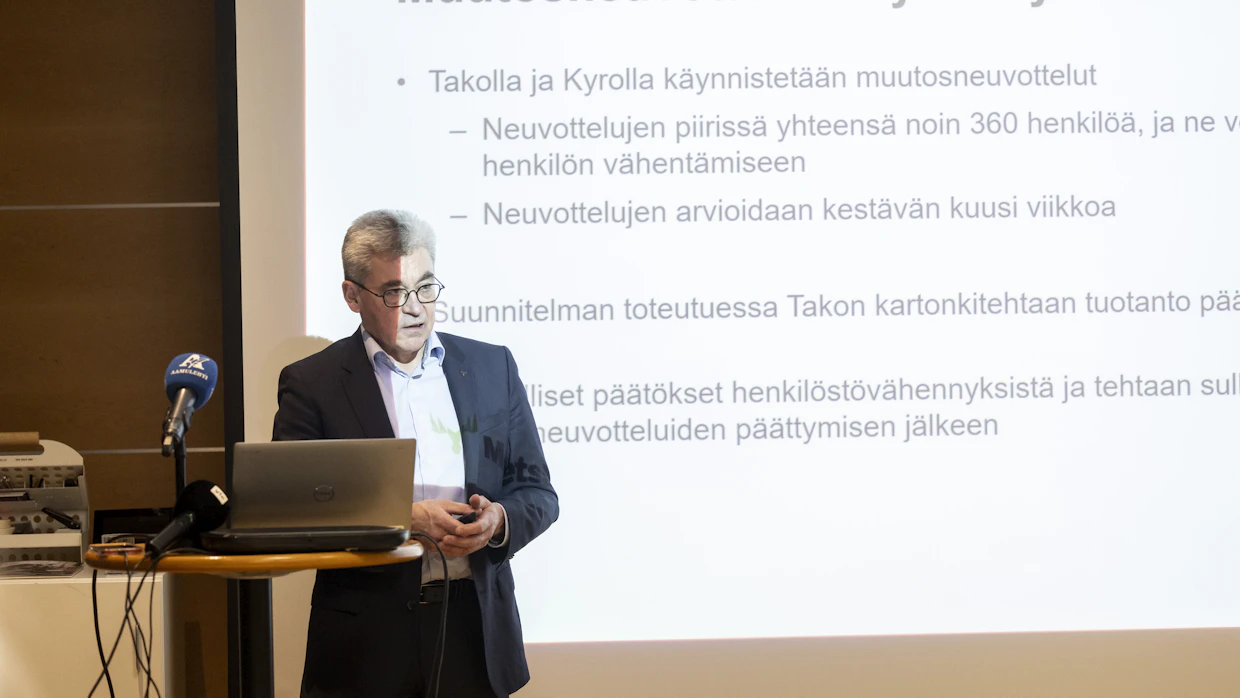 Metsä Boardin toimitusjohtaja Mika Joukio sanoo, että Stora Enson pian käynnistyvä Oulun uusi taivekartonkikone ei vaikuttanut Takoa koskeviin suunnitelmiin.