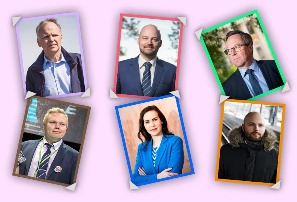 Keskustan puoluekokous kolkuttelee jo oven takana, mutta puheenjohtaja Katri Kulmunille ei ole toistaiseksi löytynyt vastaehdokkaita. MT kysyi asiasta Jari Lepältä (vas.), Mikko Kärnältä, Mika Lintilältä, Antti Kurviselta, Hilkka Kempiltä ja Joonas Köntältä.