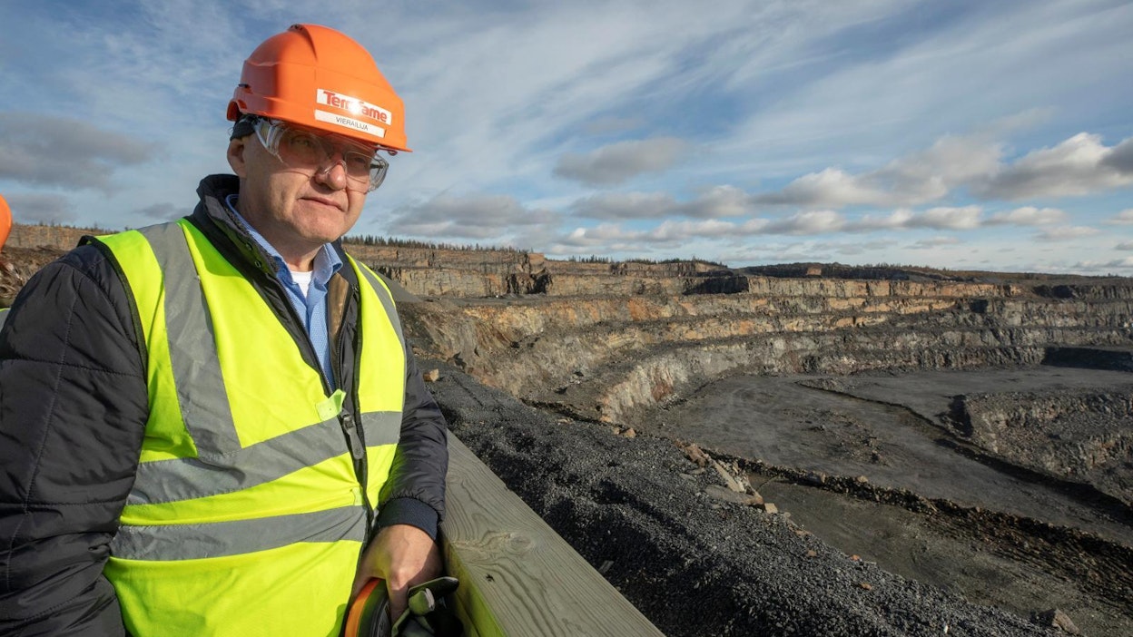 Kaivosteollisuuden Pekka Suomela vieraili viime syksynä Terrafamen kaivoksilla Sotkamossa.