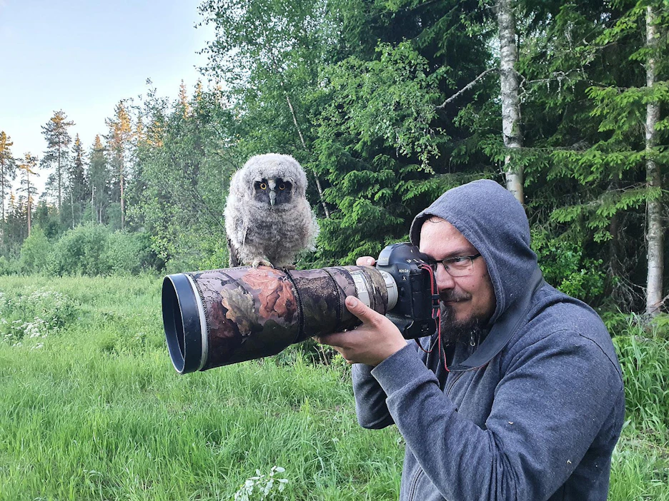 Sarvipöllön poikanen istahti Rami Marjamäen kameran objektiiville Ikaalisissa viime tiistaina.