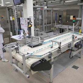 Saksalaisen Curevacin koronarokotetta on tarkoitus valmistaa Ranskassa lääkeyhtiö Farevan tehtaalla. Arkistokuva on huhtikuulta. LEHTIKUVA / AFP