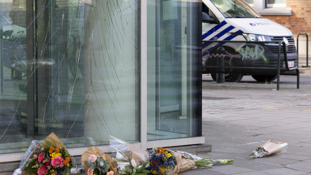 Maanantaisessa ampumisessa Brysselissä sai surmansa kaksi ruotsalaista jalkapallokannattajaa sekä haavoittui kolmas ruotsalainen. LEHTIKUVA/AFP.