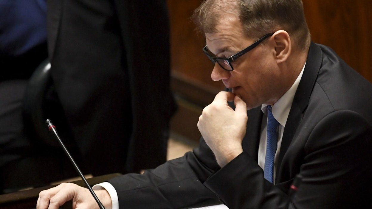 Pääministeri Sipilän (kesk.) mukaan vuoto ei vaikuta tiedustelulainsäädännön valmisteluun, joka kulkee omaa prosessiaan. LEHTIKUVA / JUSSI NUKARI