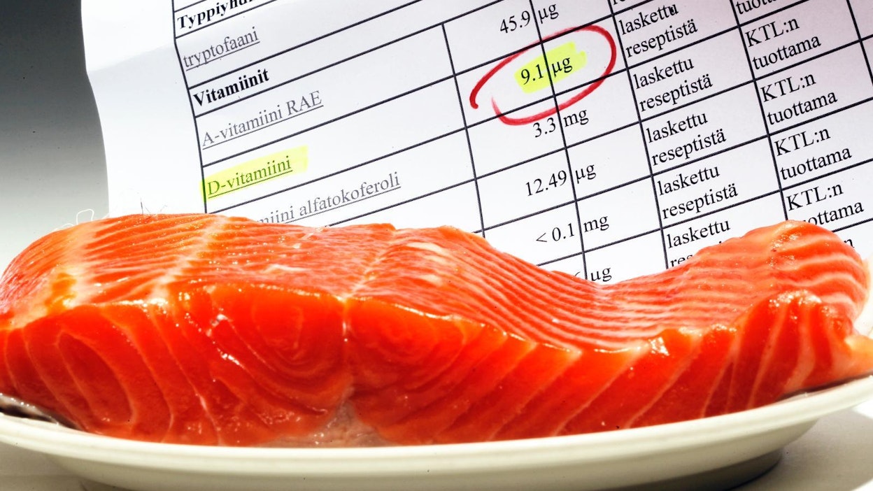 Kalaa pitäisi syödä suositusten mukaan vähintään kaksi kertaa viikossa. D-vitamiinia saa myös nestemäisistä maitotuotteista ja levitteistä.