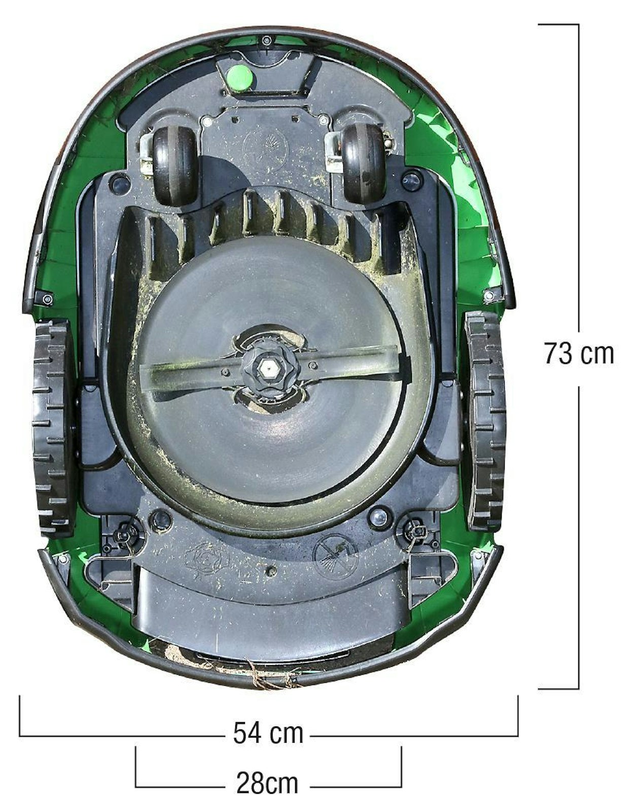 Viking iMow MI 632 PC -robottiruohonleikkurin mitat.