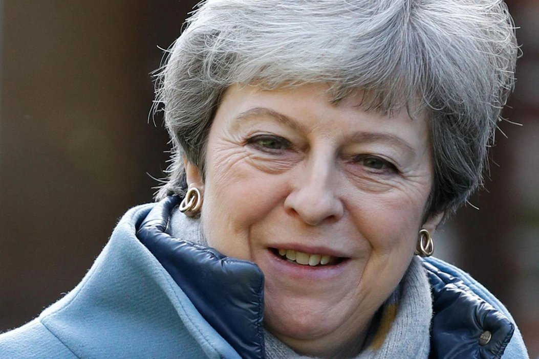 Britannian pääministeri Theresa May on luvannut erota, jos hänen neuvottelemansa brexit-sopimus hyväksytään parlamentin äänestyksessä, LEHTIKUVA/AFP