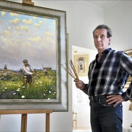Monet maalausten aiheet kumpuavat omista muistoista, sanoo rantasalmelainen taidemaalari Pentti Ikäheimonen. Sakari Martikainen