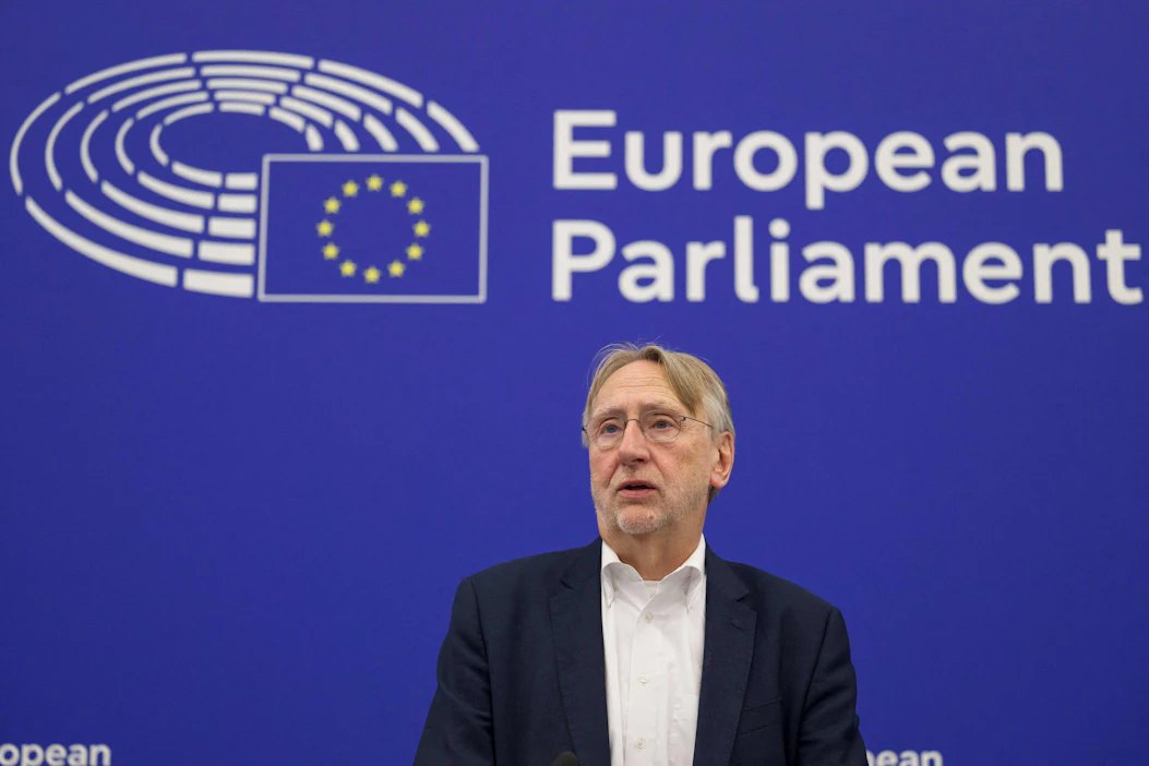 Bernd Lange on EU-parlamentin kauppavaliokunnan puheenjohtaja. LEHTIKUVA/AFP.