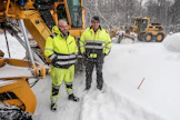 Lunta satoi Vaasaan myös viime tiistaina, jolloin Ari Rantaniemi ja Matti Nyrhinen aurasivat tiehöylillään Kotirannan, Kustaalan, Pukinkulman ja Vetokannaksen suunnalla.