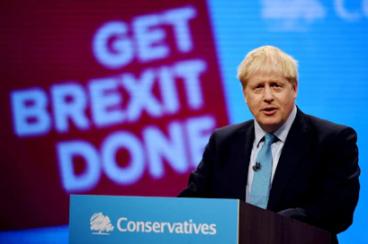 Pääministeri Johnson ei puheessaan avannut kovinkaan tarkasti, mitä Britannia aikoo esittää EU:lle. LEHTIKUVA / AFP