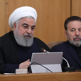 Ruhani sanoi, että jos amerikkalaiset ovat viisaita, he eivät ryhdy mihinkään muihin toimiin tässä vaiheessa. Lehtikuva/AFP
