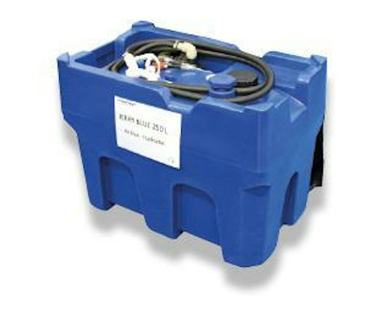 Finncontin Blue Jerry 250 on AdBlue-liuoksen varastointiin ja kuljettamiseen tehty säiliö. Samanlainen 250-litrainen säiliö on saatavilla myös polttoaineen kuljetukseen. Verollinen hinta liikkuu 600 euron tuntumassa. (MS)