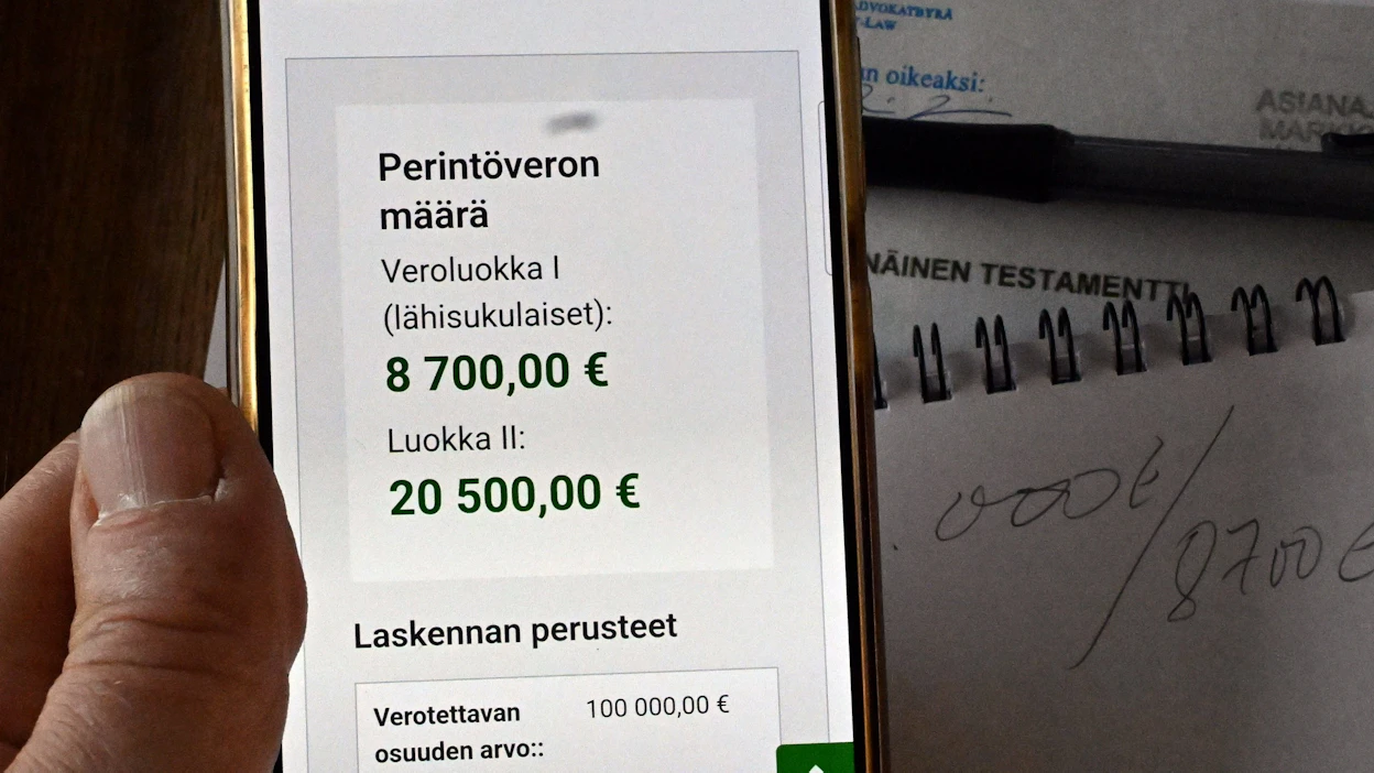 Ajatus perintö- ja lahjaveron poistamisesta ja sen korvaamisesta luovutusvoittoveron kiristämisellä sai Evan kyselyssä ristiriitaisen vastaanoton. Arkistokuvassa perintöverolaskuri. LEHTIKUVA / Jussi Nukari.