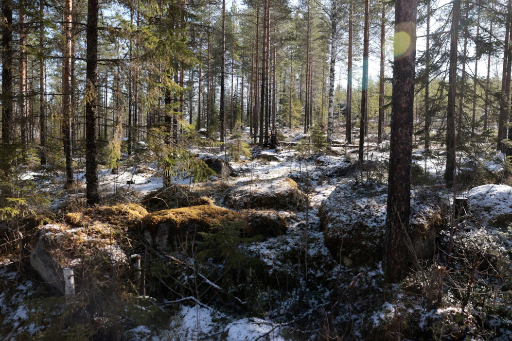 Lunta tuli keskiviikkona muun muassa Äänekoskella Keski-Suomessa. Päivällä aurinko paistoi taas.