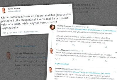 Helsingissä kokoomuksen kuntavaaliehdokkaana ollut Janne Vikman haluaa tyhjentää Suomen muuttotappiokunnat kokonaan asukkaista.