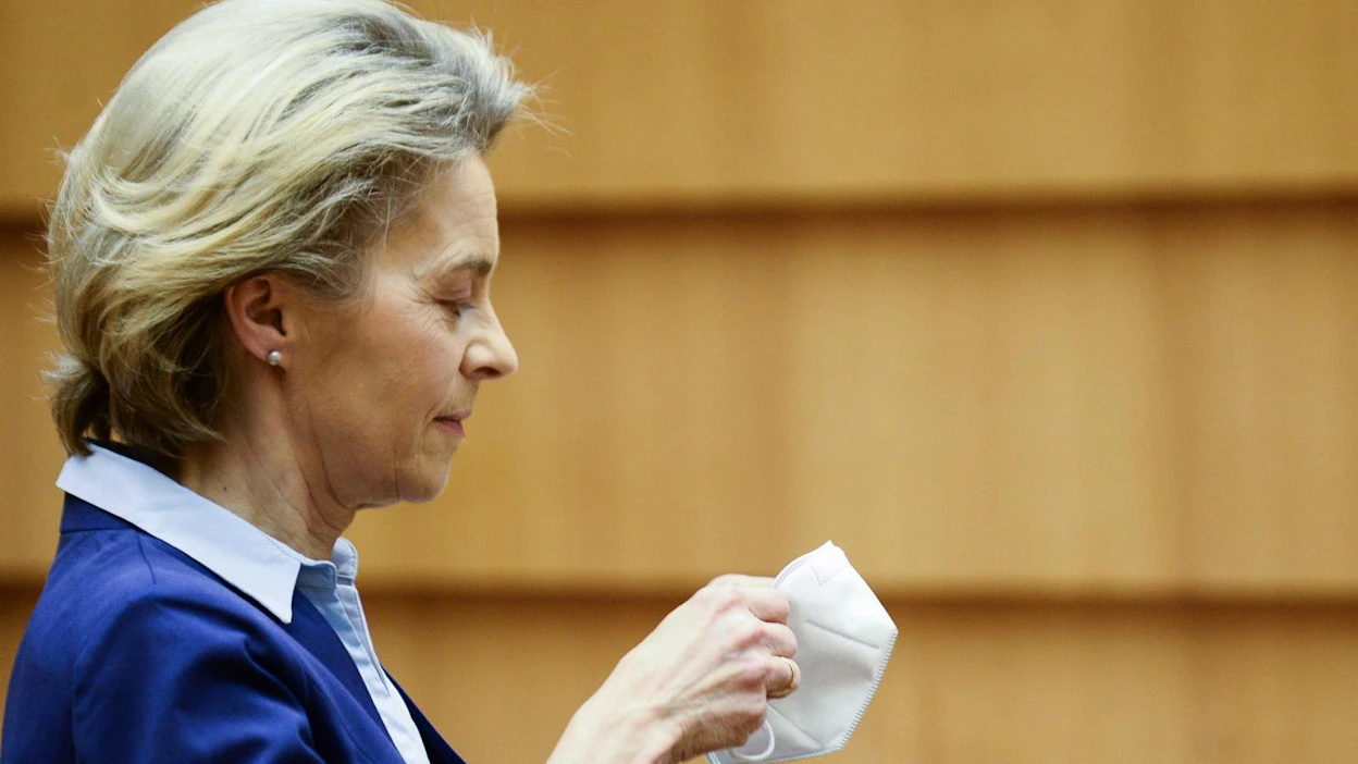 Ursula Von der Leyenin mukaan EU:n yhtenäisyydelle olisi ollut kohtalokasta, jos kukin jäsenmaa olisi yrittänyt hankkia rokotteita omin voimin. Lehtikuva/AFP