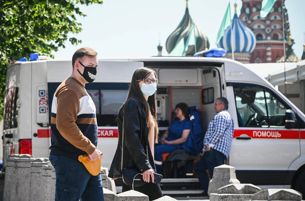 Pormestari Sergei Sobjanin mukaan Moskovan tartunta-aalto johtuu delta-variantista eli Intian-virusmuunnoksesta. LEHTIKUVA/AFP