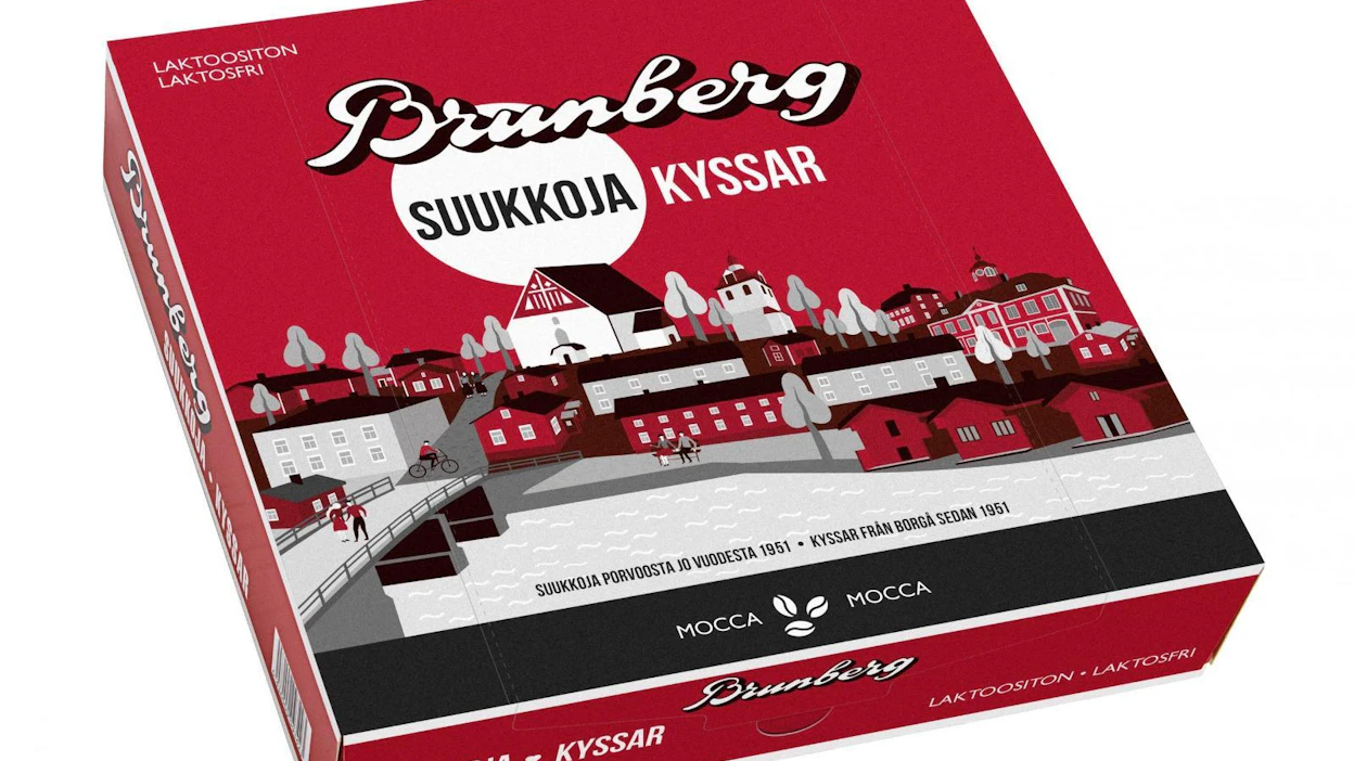 Porvoolainen Brunberg uudistaa klassikkotuotteensa Suukon pakkauksen. Uusi rasia tulee kauppoihin kevään aikana.