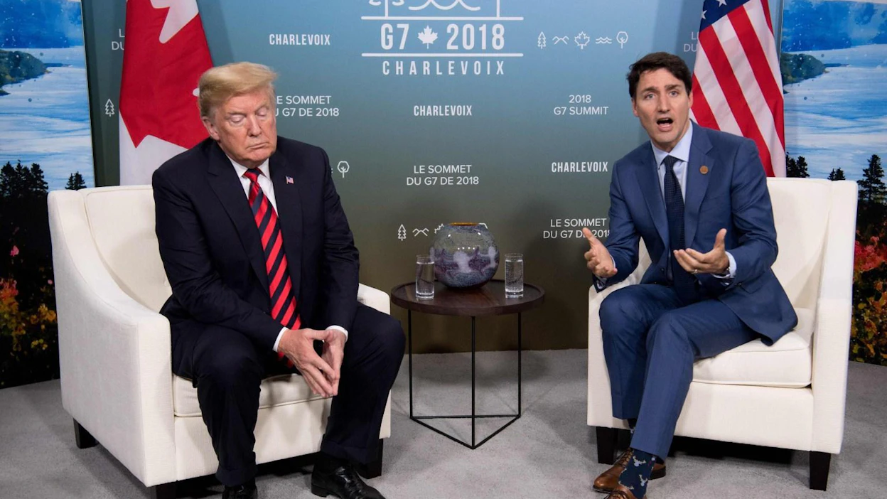 Yhdysvaltain presidentti Donald Trump tapasi Kanadan pääministerin Justin Trudeaun kesäkuussa G7-kokouksessa. YK:n yleiskokouksessa Trump sen sijaan kieltäytyi tapaamisesta, koska sanoi Kanadan olleen epäreilu kauppaneuvotteluissa. LEHTIKUVA/AFP