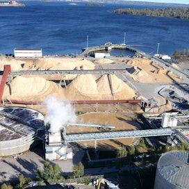 Ruotsalainen metsäteollisuusyhtiö SCA aikoo investoida biopolttoaineiden valmistukseen. Kuvassa on SCA:n Östrandin sellutehdastyömaa, jonka on määrä valmistua kesällä.