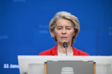 EU-komission puheenjohtajan Ursula von der Leyenin mukaan asiasta ei ole kuitenkaan tehty päätöstä. LEHTIKUVA/AFP. 