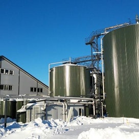 Gasum Biotehdas Oy:n laitos Oulussa käsittelee kotitalouksien, kaupan ja teollisuuden biojätteitä sekä puhdistamolietettä.