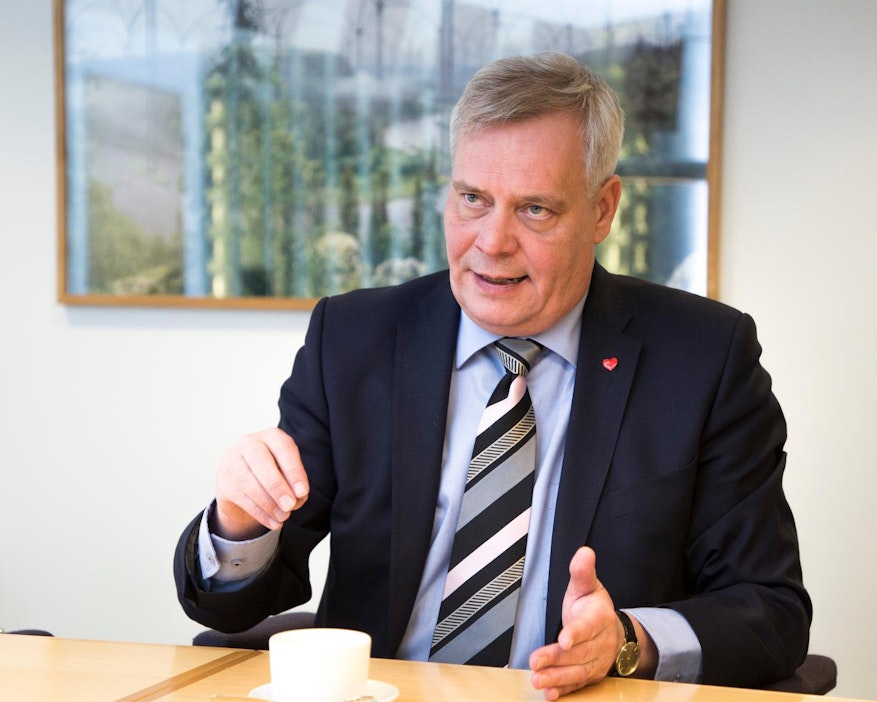 Antti Rinteen SDP on ykkönen puoluekannatuksessa tällä hetkellä.