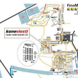 Koneviesti löytyy FinnMetkosta osastolta 236.