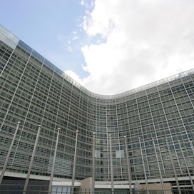 Euroopan komission rakennus Brysselissä.
