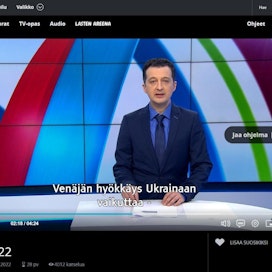 Ylen Novosti-uutislähetys alkoi televisiossa 2013.