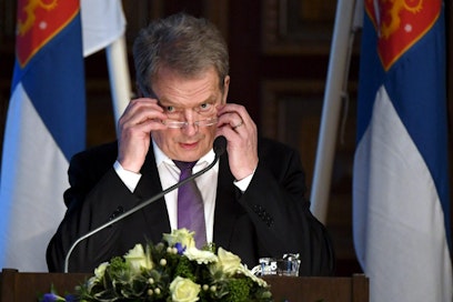 Niinistön mukaan kylmän sodan perintönä syntynyt ydinasesopimusjärjestelmä on murentumassa. LEHTIKUVA / JUSSI NUKARI