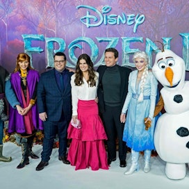 Yli kymmenen miljardin euron arvoiseksi arvioitu Frozen-tuoteperhe on Disneyn vahvin uusi brändi 2010-luvulla. LEHTIKUVA/AFP