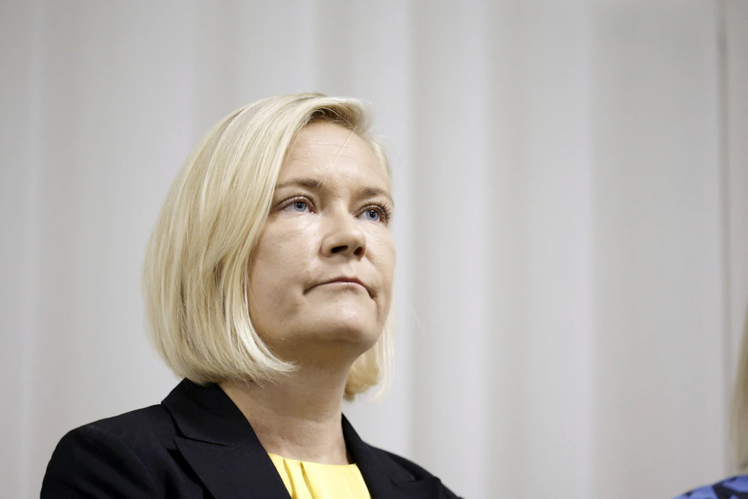 Sisäministeri Mari Rantanen (ps.) Helsingissä 22. elokuuta 2024. LEHTIKUVA / SEPPO SAMULI.