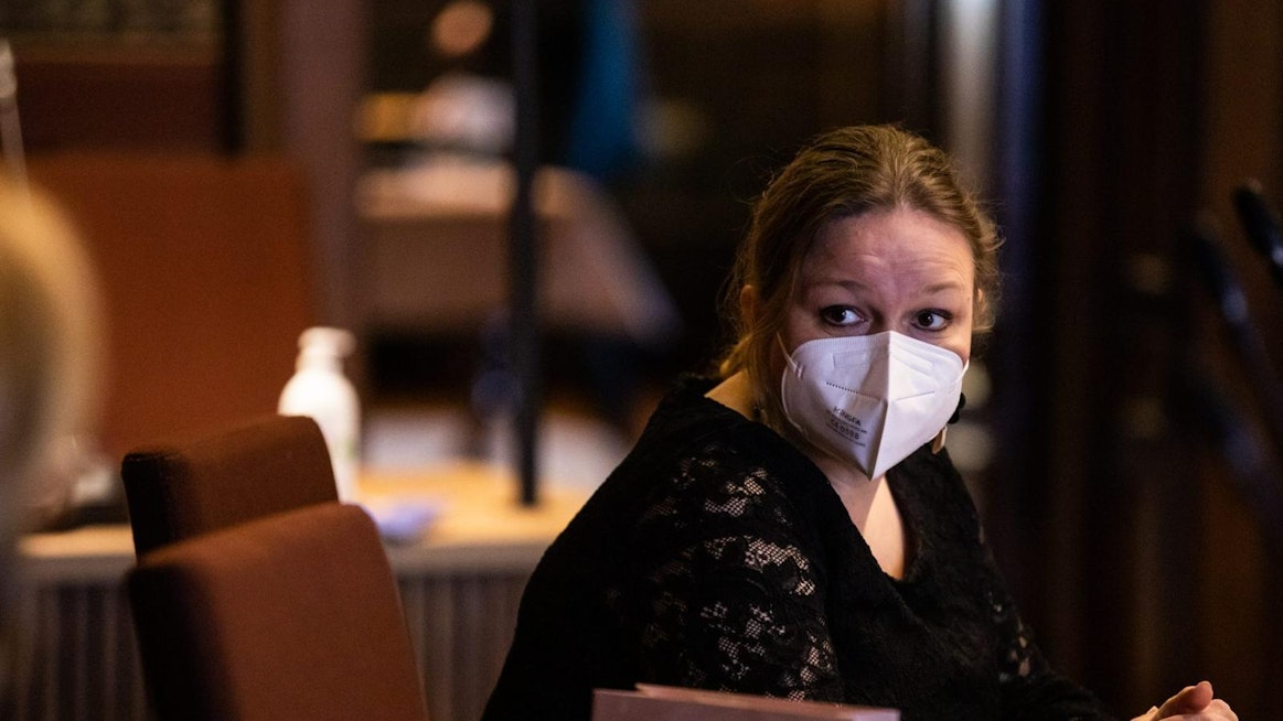 Perhe- ja peruspalveluministeri Krista Kiuru (sd.) Säätytalolla Helsingissä perjantaina 7. tammikuuta. Lehtikuva / handout / Stina Virkamäki / valtioneuvoston kanslia