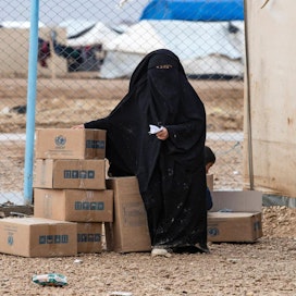Nainen al-Holin leirillä. LEHTIKUVA/AFP