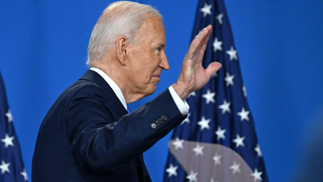 Yhdysvaltojen istuva presidentti Joe Biden ilmoitti eilen, ettei hän aio tavoitella uudelleenvalintaa. LEHTIKUVA / AFP.