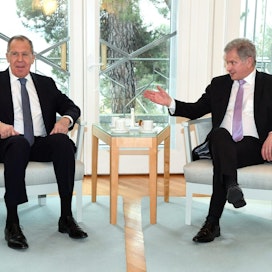 Mäntyniemessä Lavrovin tavanneen Niinistön mukaan keskusteluissa olivat Syyrian ohella esillä myös esimerkiksi Itämeren vakaus. LEHTIKUVA / JUSSI NUKARI