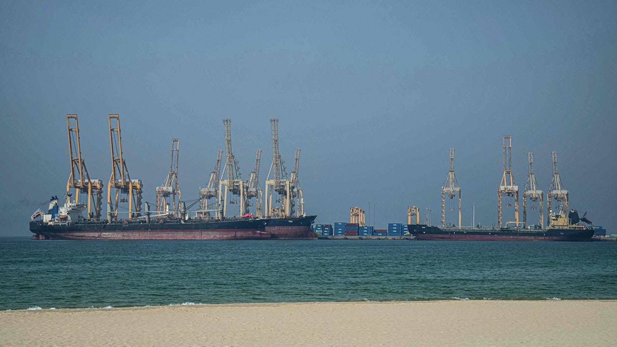 Tankkereita Hormuzinsalmessa. Kuvituskuva.