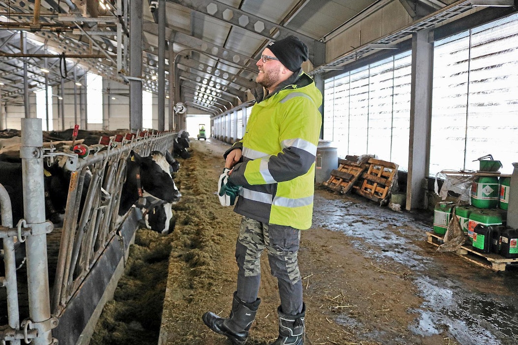 Tapio Leinonen on kehittänyt parinsadan lypsävän maitotilaa peltohehtaarit  edellä: 