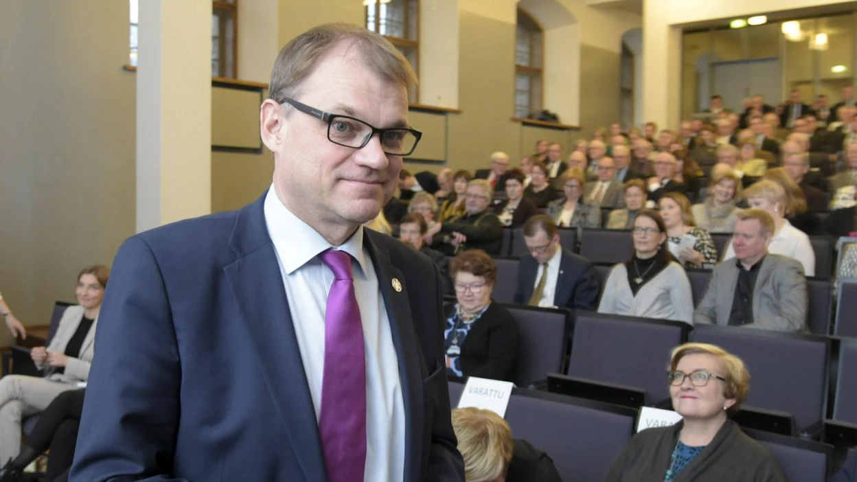 Pääministeripuolue nousi taas suurimmaksi Helsingin Sanomien gallupin mukaan. Kuvassa pääministeri ja puheenjohtaja Juha Sipilä. LEHTIKUVA / Markku Ulander