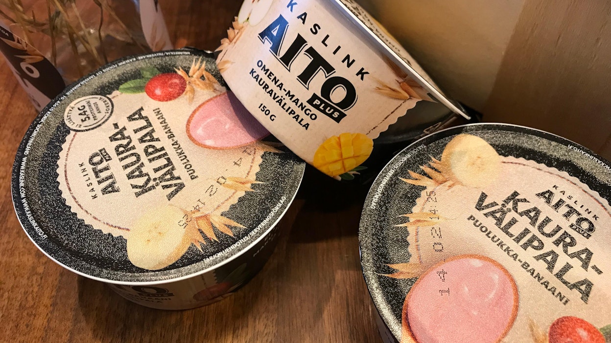 Kaslinkin Aito-kauravälipalassa käytettävä lisäproteiini on peräisin härkäpavusta. Proteiinilisä tuodaan Suomeen Yhdysvalloista.