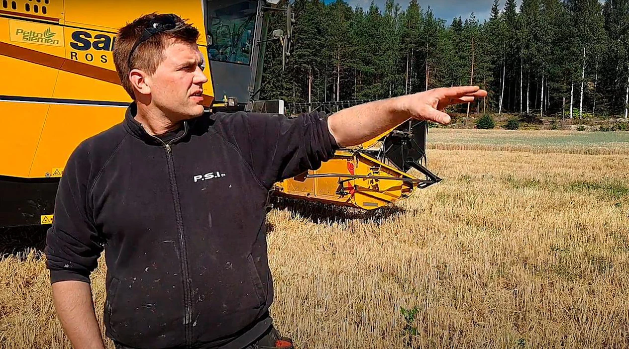 Syysviljoista näyttäisi tulevan keskinkertainen sato, mutta kevätviljojen tilanne on arvoitus, toteaa viljanviljelijä Kimmo Polo Loimaalta.