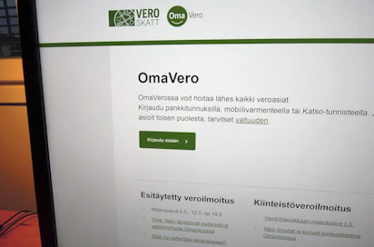 Tilinumeron voi ilmoittaa Verohallinnon nettisivuilla OmaVerossa viimeistään maanantaina 27. heinäkuuta. LEHTIKUVA / RITVA SILTALAHTI