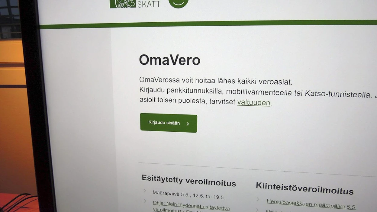 Tilinumeron voi ilmoittaa Verohallinnon nettisivuilla OmaVerossa viimeistään maanantaina 27. heinäkuuta. LEHTIKUVA / RITVA SILTALAHTI