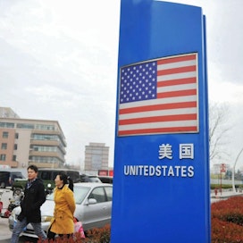 Kiinan odotetaan reagoivan vastaavan mittaluokan tulleilla amerikkalaistuotteille. LEHTIKUVA/AFP