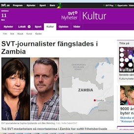 Ruotsin televisio on seurannut Sambiassa pidätettyjen toimittajiensa tilannetta yli viikon ajan.