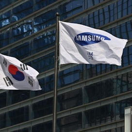 Samsungin heinäkuun alun ja syyskuun lopun välinen globaali tulos oli yli 9,3 biljoonaa Etelä-Korean wonia eli yli 7 miljardia euroa. LEHTIKUVA/AFP