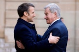 Kokousta isännöinyt Ranskan presidentti Emmanuel Macron sanoi, että Ukrainalle ollaan lähettämässä muun muassa pitkän- ja keskikantaman ohjuksia. LEHTIKUVA / AFP.