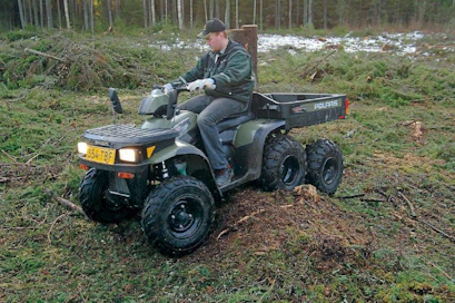 Tässä näkyy telin toiminta: se tasoittaa kulkua huomattavasti.