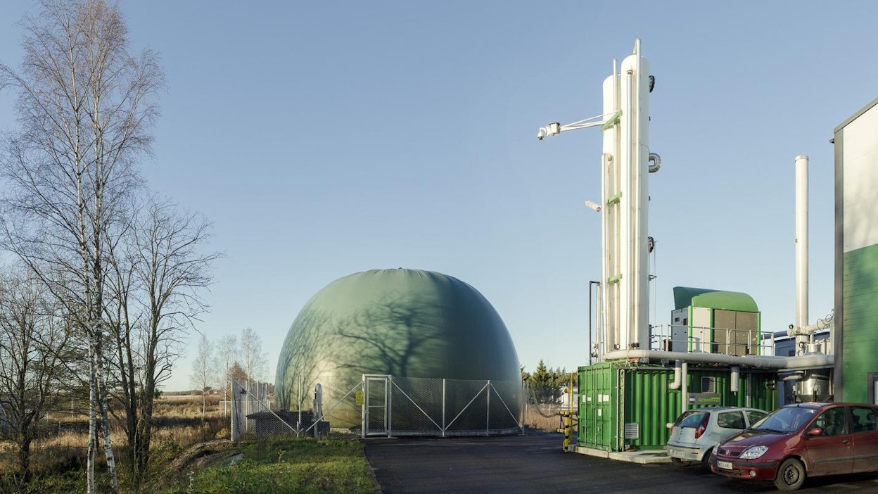 Gasumilla on jo ennen kauppaa biokaasulaitos Kouvolan Mäkikylässä.